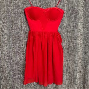 LIKE NEW ERIN by Erin Fetherston corset red mini dress - worn once